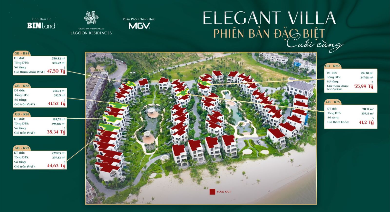 Bảng hàng Lagoon Residences