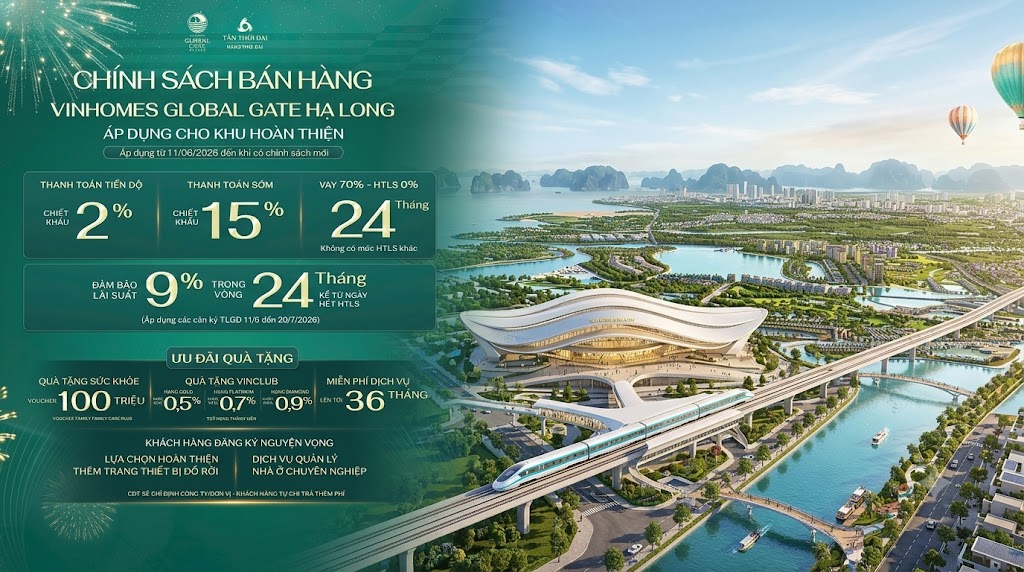 Chính sách bán hàng dãy hoàn thiện Vịnh Bình Minh